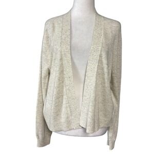 Banana Republic Cardigan Mens XL‎ Heather Gray Merino Cashmere Open Front Knit